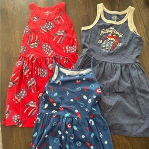 Rolling Stones Kids Dress Set - Red, White and Blue